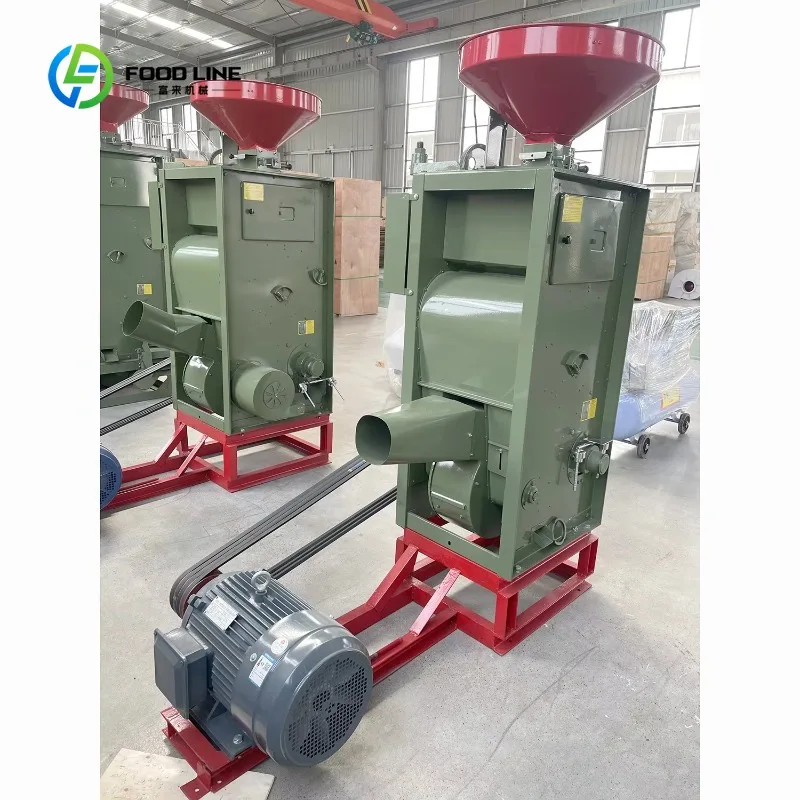 Customized Commercial Combined Rice Mill Paddy Processing Rubber Roller Hulling Vibrating Sieve Magnet Air Jetting Grain Unit