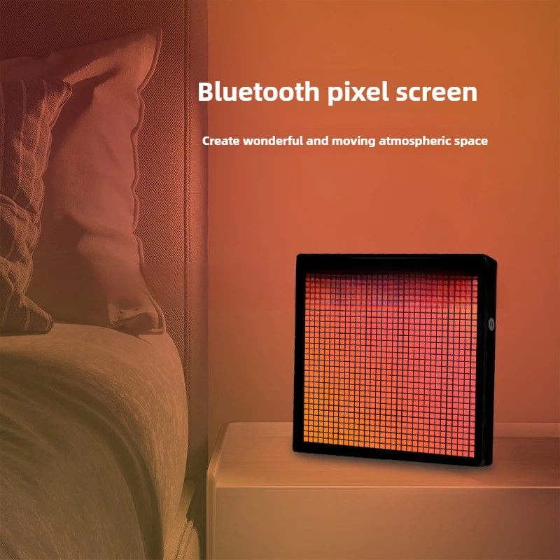Smart Dynamic Pixel Screen Desktop Decorative Light Bedside Night Light with LEDs and RGB Color Options