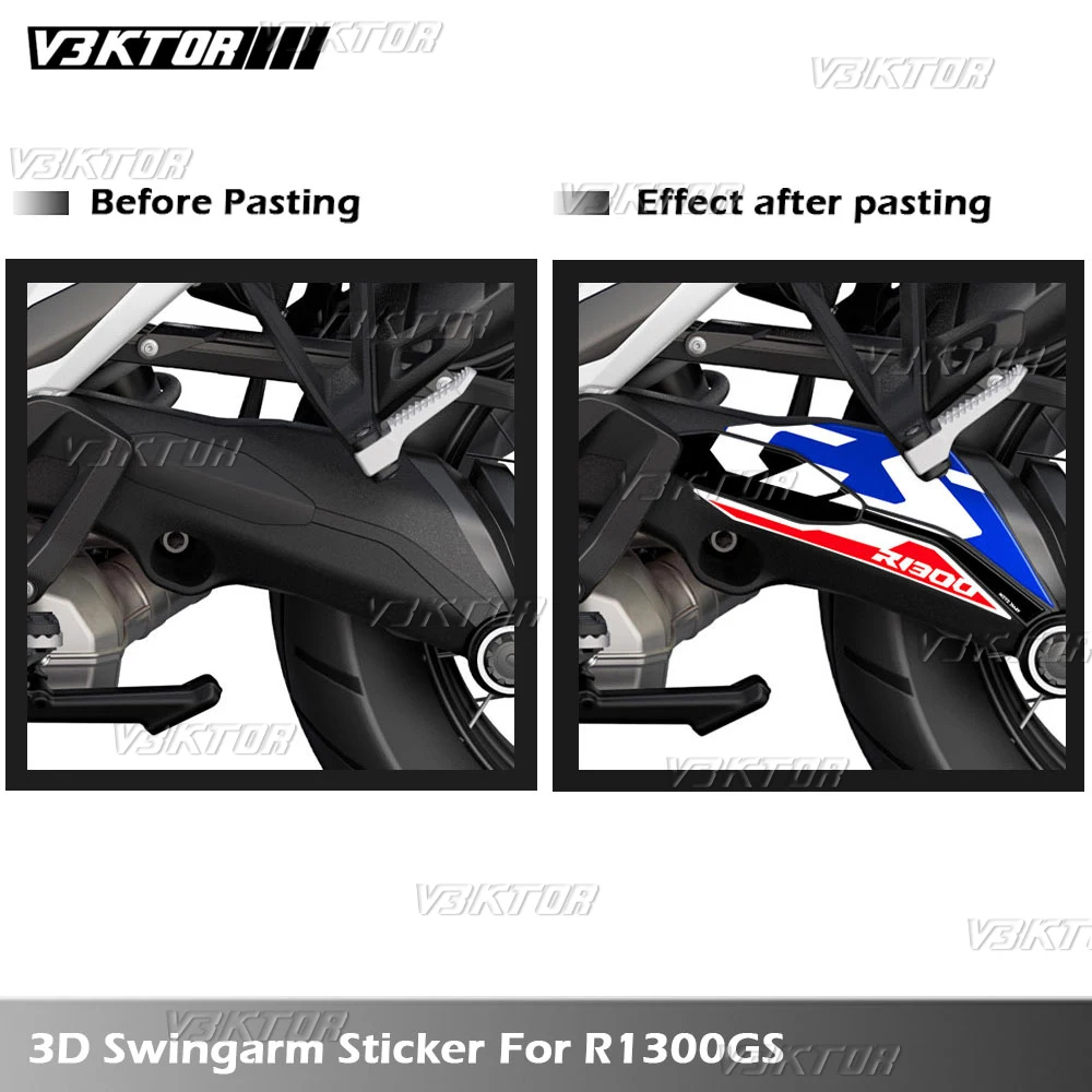 3D Motorcycle Swingarm Decal Triple Black Trophy Swing arm Sticker For R1300GS R1300 GS R 1300 GS