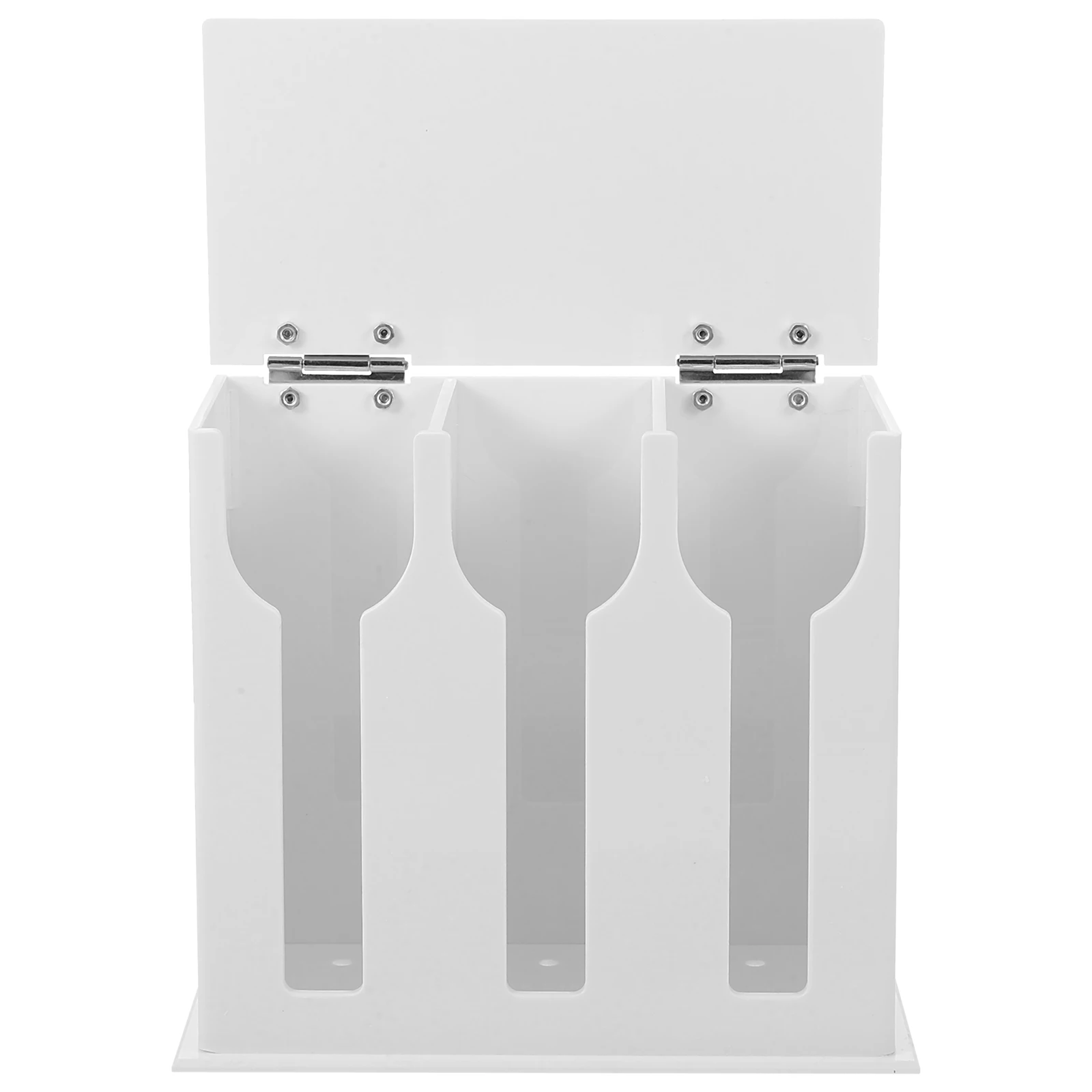 

Acrylic Spoon Organizer 3 Compartments Kitchen Utensil Holder Cutlery Dispenser Table Scoop Rest Easy Clean Design