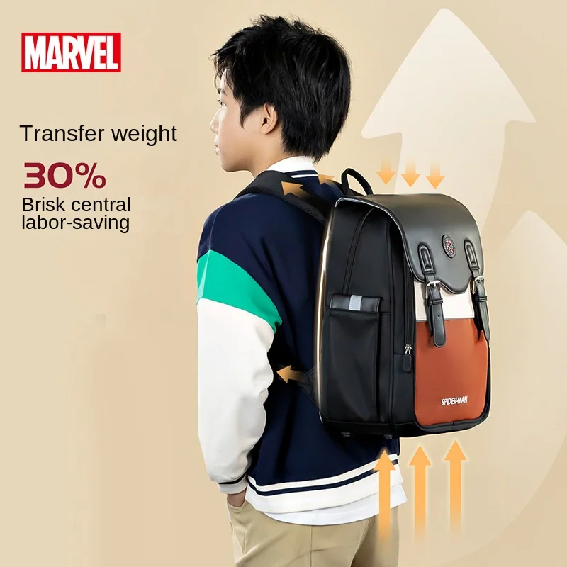 Disney Lotso School Bag For Boy Girl Spider Man Primary Student Shoulder Orthopedic Backpack Large Capacity Kids Gifts Mochilas