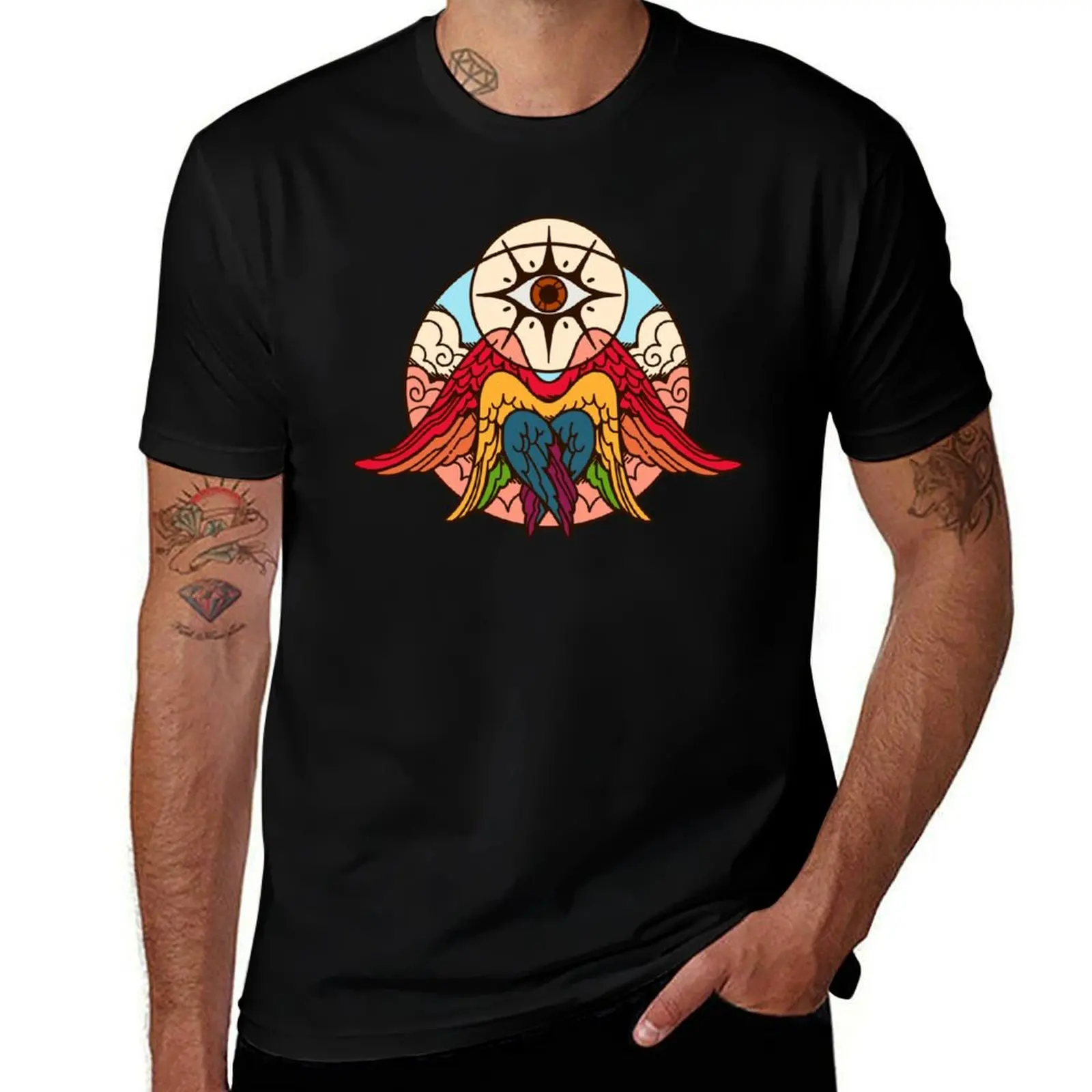 

Rainbow Pride Angel T-Shirt t shirt for man 100 percent cotton t shirts for man pack cotton t shirts for man cotton soft T-Shirt