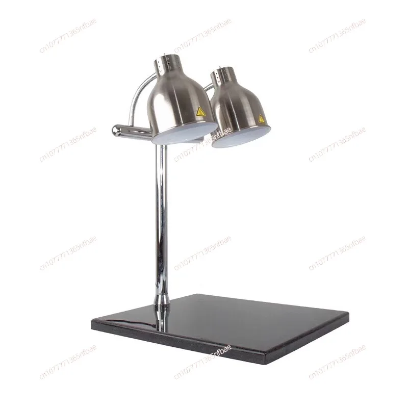 

Marble two-end insulation seat buffet food insulation lamp, double-head food cutting table, heated barbecue lamp