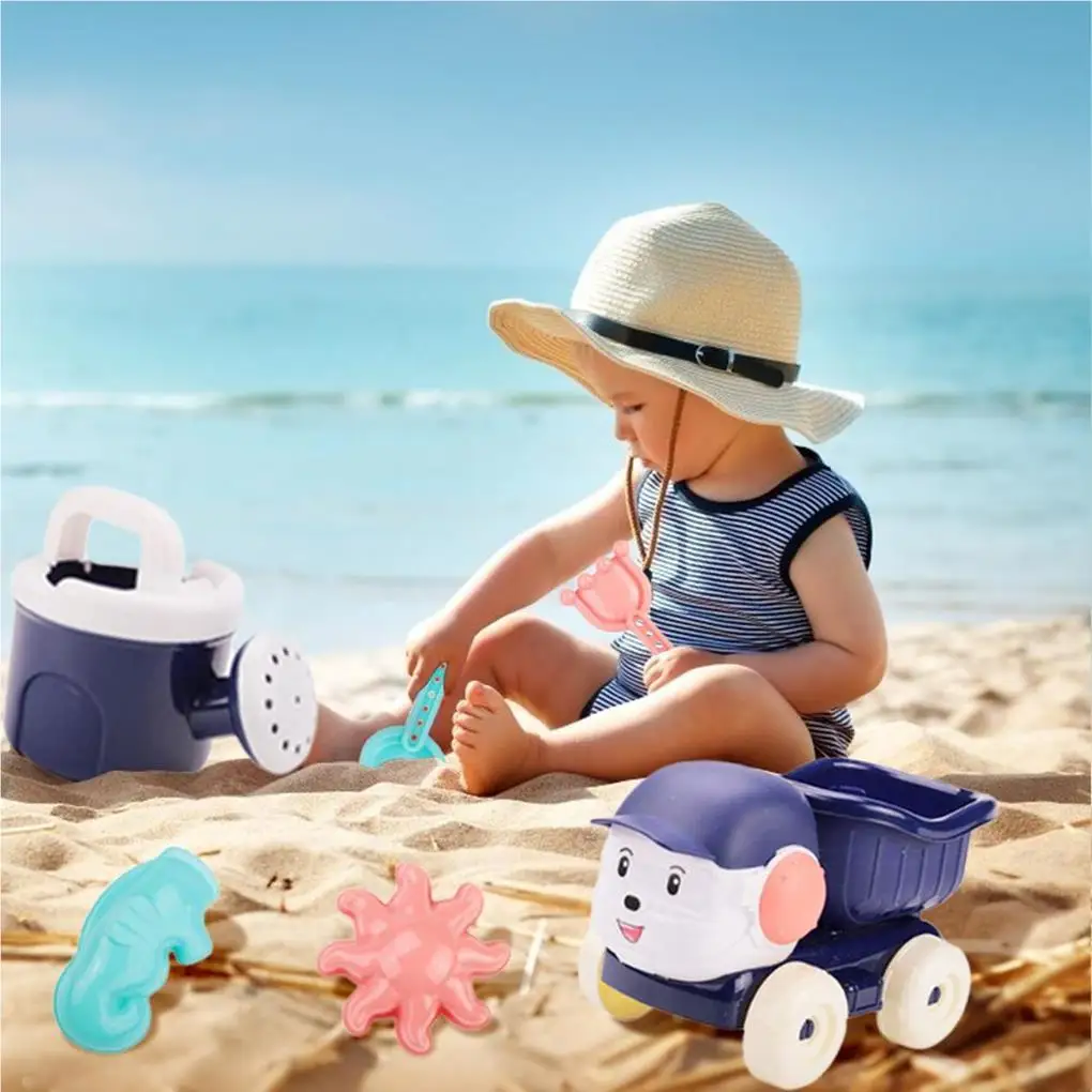 6 Pieces Kids Dog Beach Car Sand Tool Dump Truck Game Toys Random Color