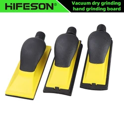 HIFESON 70x198mm Manual Sanding Disc Holder Square Sandpaper Backing Vacuum Abrasive Block For Car,Wall Polishing