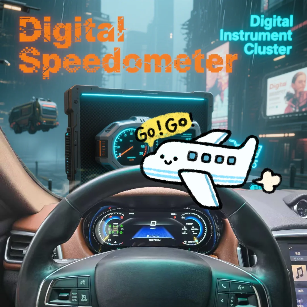 

12.3“ Car Digital Cluster For Maserati Ghibli GT Quattroporte Levante 2014-2023 Linux cockpit LCD Speedometer dashboard Virtual