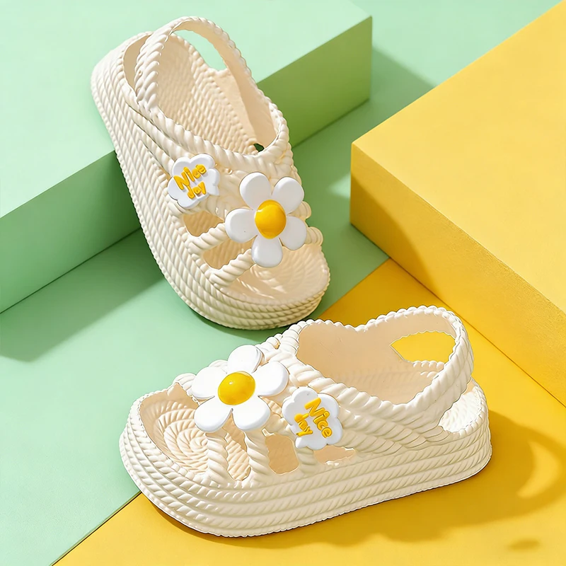 Neue Kinder-Hausschuhe Sommer Mädchen Badezimmer Zuhause Rutschfeste Strandschuhe Weichsohlige Baby-Sandalen – Detail 4