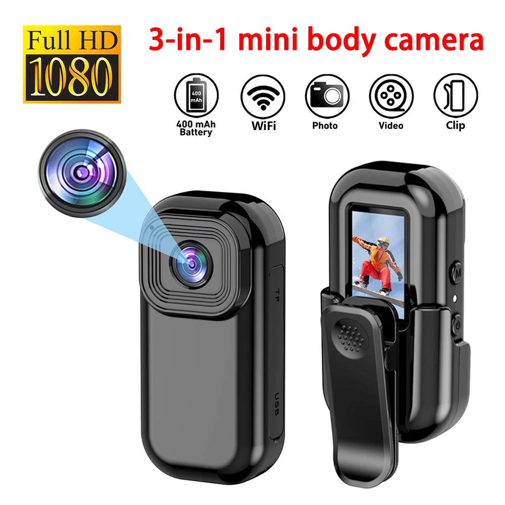 Mini Action Camera 1080P HD Digital Video Recorder BodyCam WiFi Sports Action Cam Outdoor Small Bike Camcorder