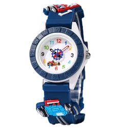 Kinder Horloge Mode Digitaal Robot Ontwerp Quartz Horloge Casual Siliconen Cartoon Jongens Klok Cadeau Polshorloge