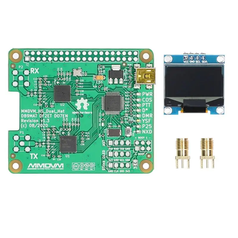 mmdvmデュプレックスホットスポットボード-oledスクリーン搭載-dmr-p25-d-starミニリレーモジュール対応-uhf-vhf対応-raspberry-pi用-耐久性el