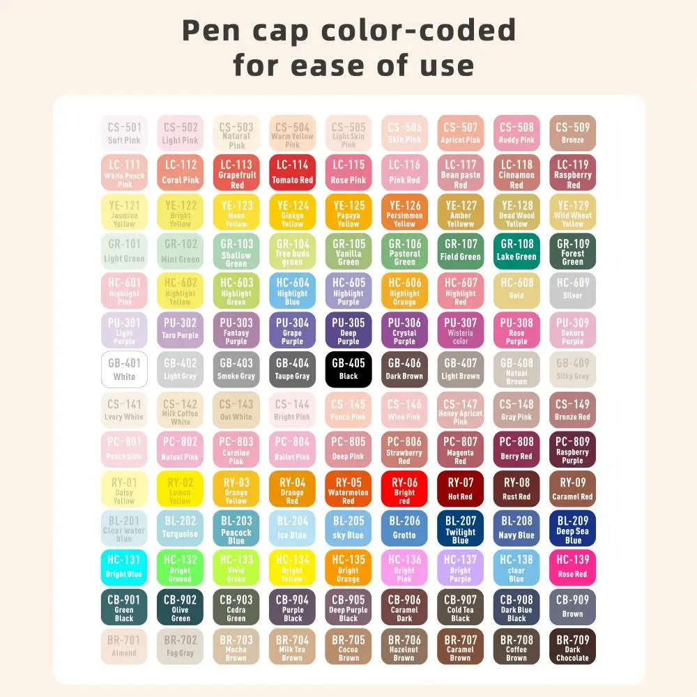 أقلام تلوين أكريليك من لانغو، 126 لونًا، أقلام تلوين بطرف فرشاة للرسم على الصخور والزجاج والحرف اليدوية ولوازم الفنون