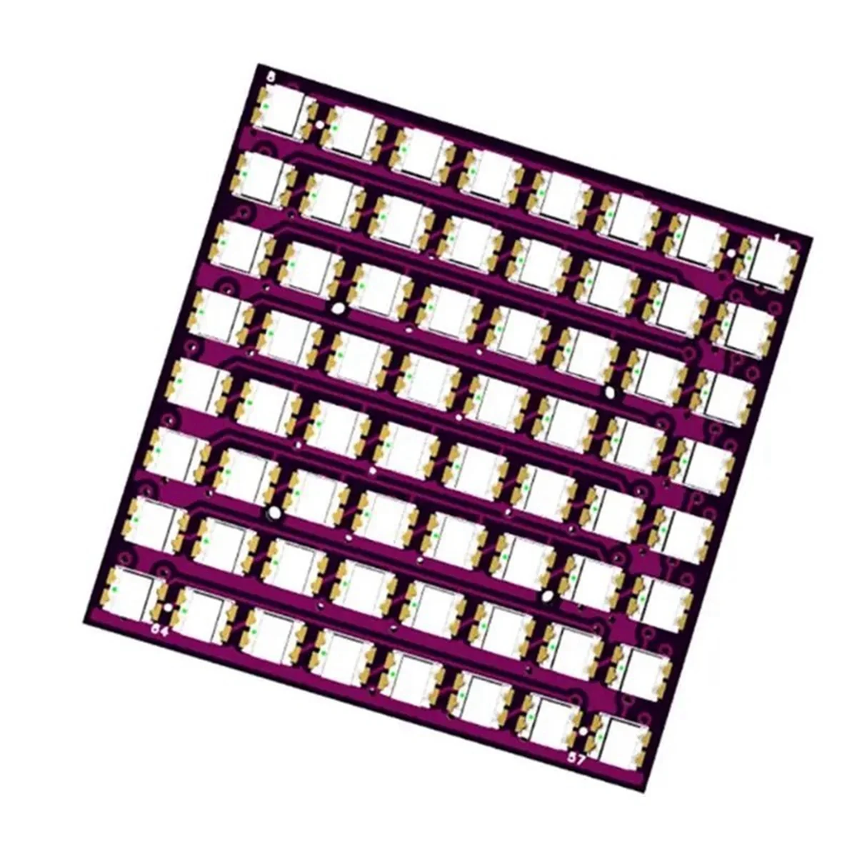 SMIEA Dotstar ความหนาแน่นสูง 8X 8, 64 บิต Rgb Led Pixel Screen