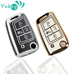 TPU Car Key Case for VW Volkswagen Golf VII Mk7 GTI Jetta 4 Buttons Remote Control Fobs Protector Cover Flip Hoder