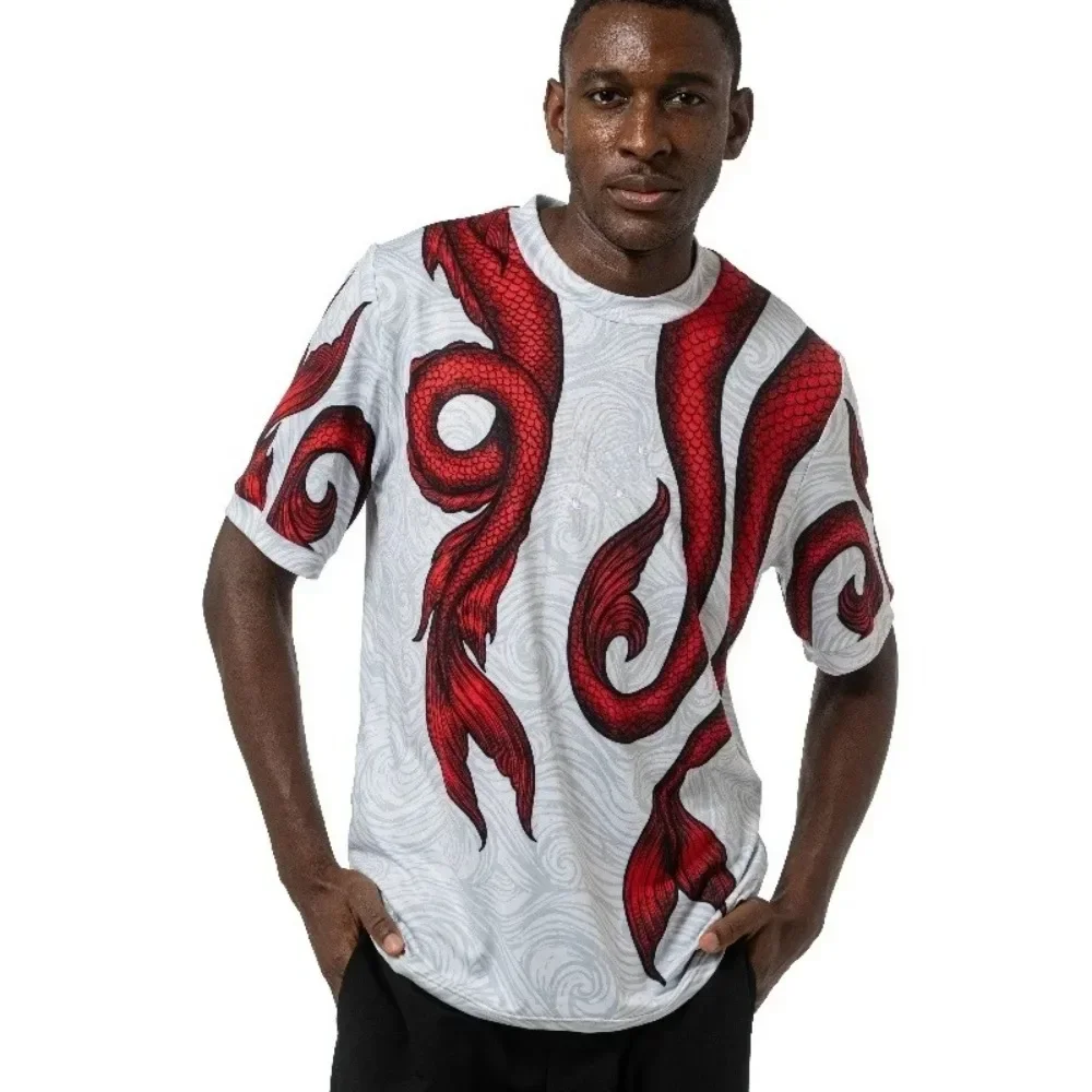 20262026 New Capsule Collection Football Men's Summer New 3D Printed Sports T-Shirt - Mesh Breathable Training Top