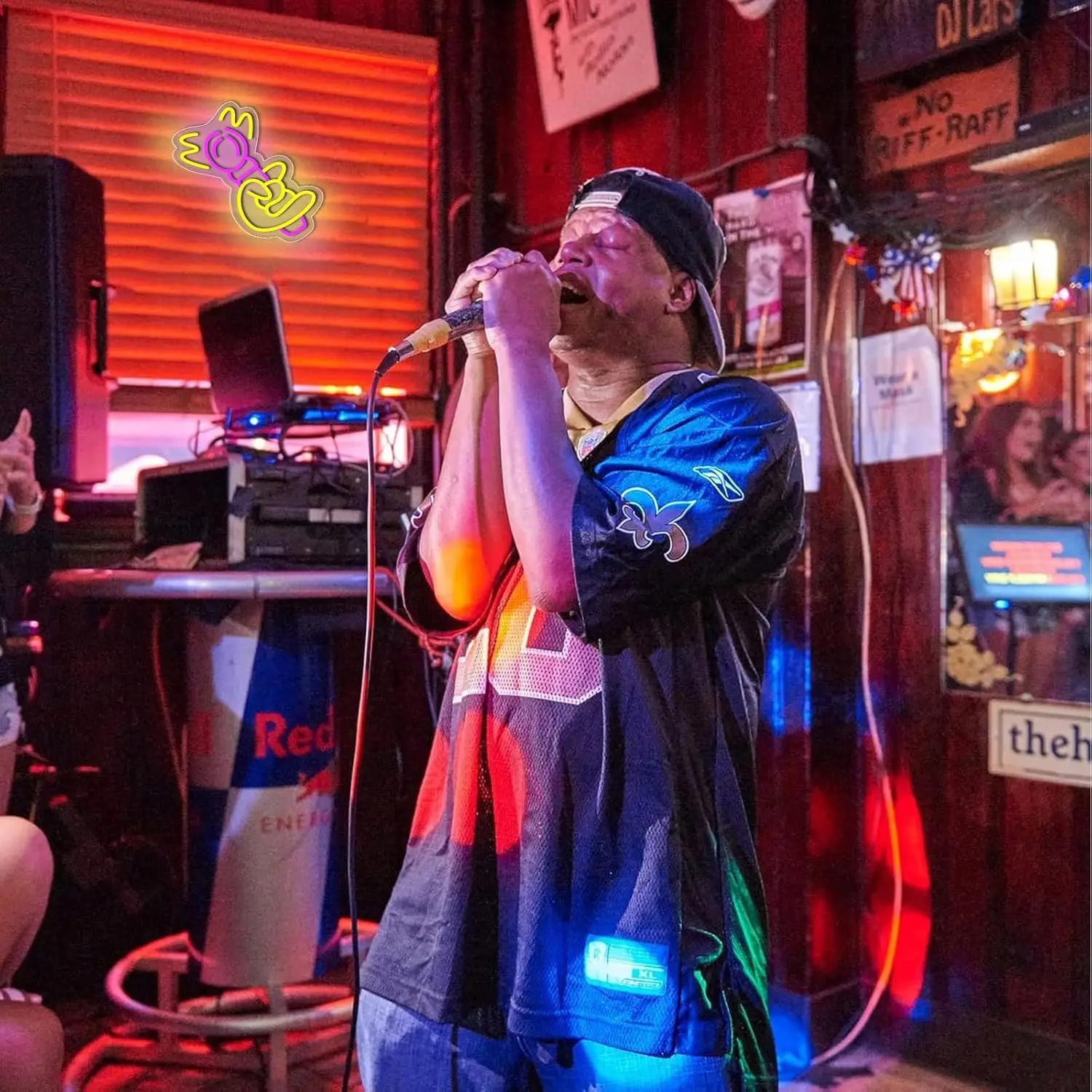 ميكروفون النيون USB بالطاقة LED عكس الضوء LED ضوء النيون لنادي استوديو فندق مخزن رجل الكهف ديكور المنزل هدية شخصية #5