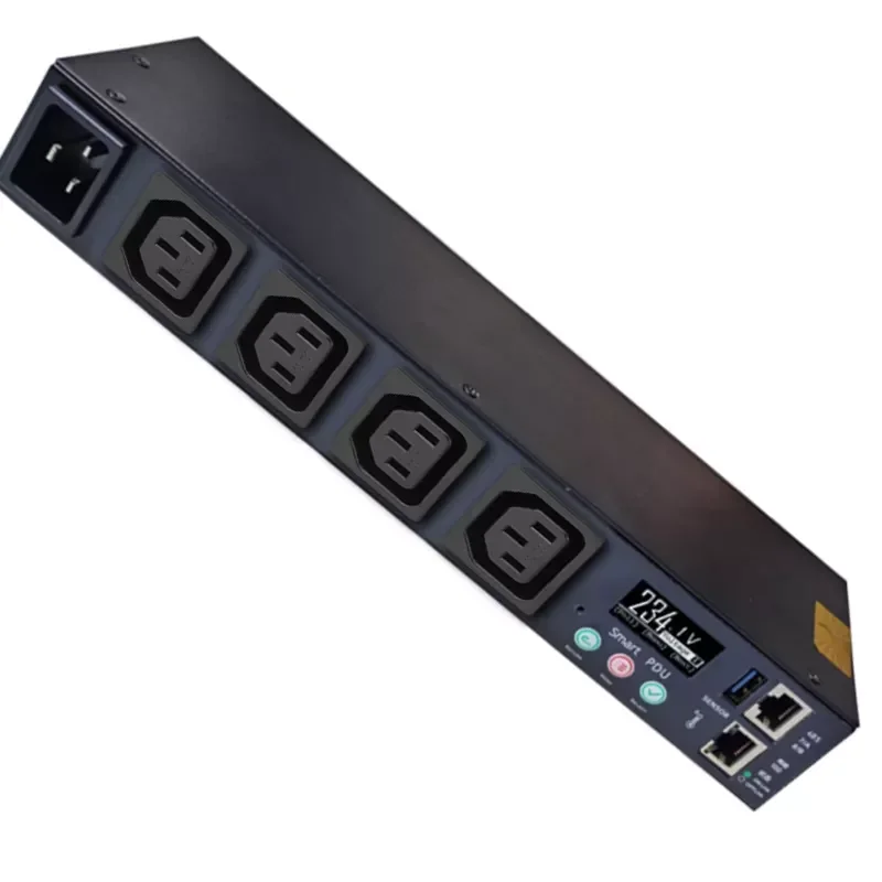 مركز البيانات PDU المقبس الطاقة SNMP خزانة ذكية Telnet 485Modbus 4-port تحويلة مراقبة التحويلة التحكم الألومنيوم pdu