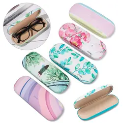 Fashionable Portable Glasses Case Small Fresh Leather Compression Storage Box Portable Mini Travel Holder Glasses Storage Case