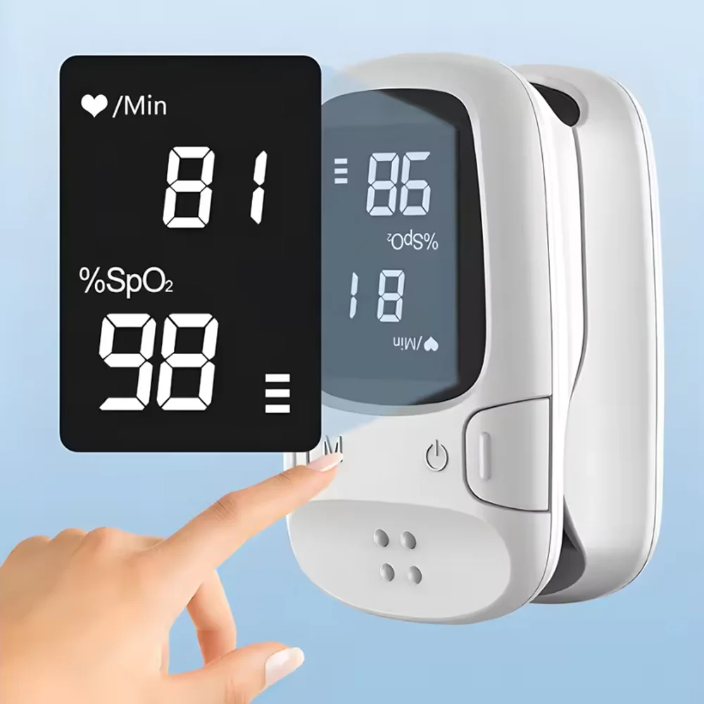 Portable Finger Pulse Oximeter Medical Mini Blood Oxygen Saturation Heart Rate Health Care Digital Oximeter for Home Adult Child