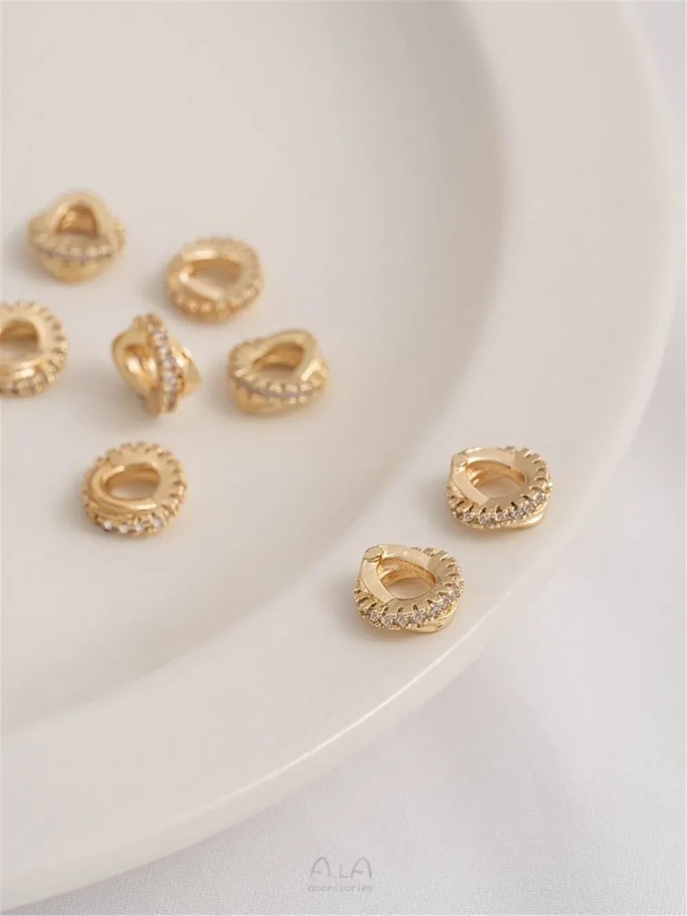 Витое кольцо с узлом из 14-каратного золота, отдельные аксессуары для рукавов из бисера, серьги ручной работы «сделай сам», браслеты, материалы ручной работы K053