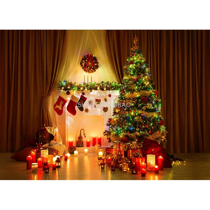 Christmas Theme Photography Background Snowman Christmas tree Children Portrait Backdrops For Photo Studio Props ZLSY-65