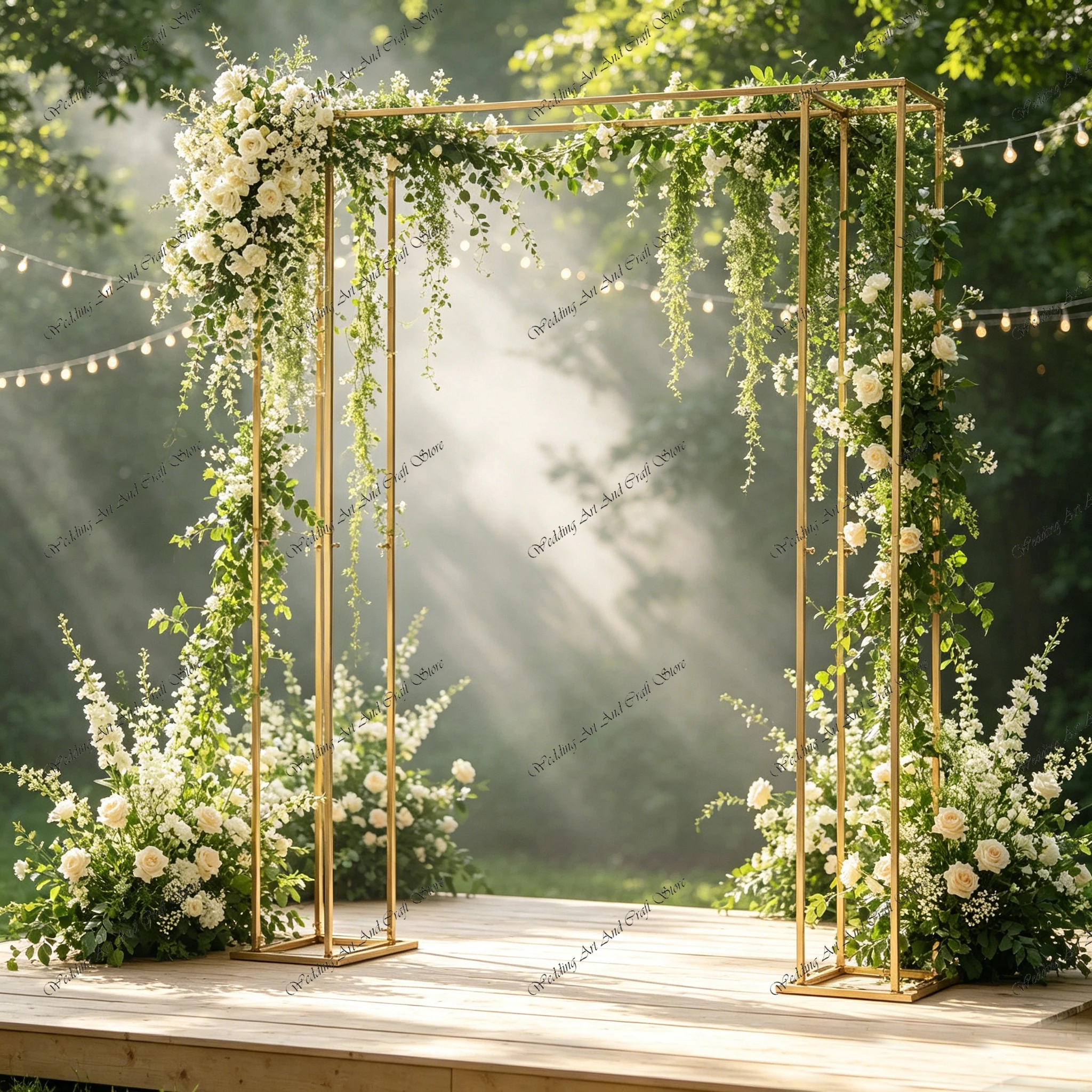 1pc f30 H200cm Gold Metal Flower Display Stand Rectangular Wedding Metal Stand Tall Wedding Arch Decoration ivy1212