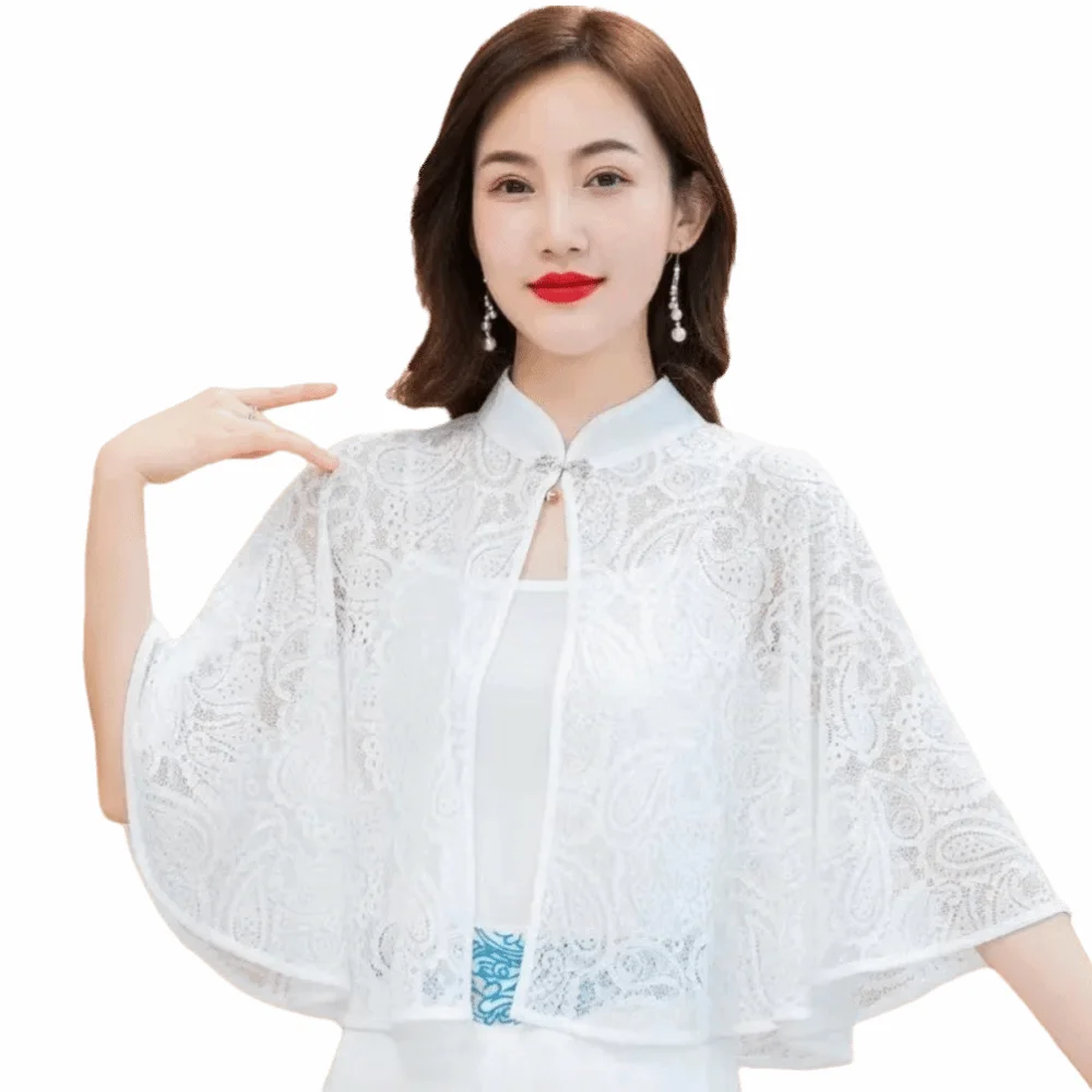 

Изысканная шаль в стиле ретро, кружевная шаль с вышивкой «сделай сам», пончо, разноцветный ажурный ажурный жилет, украшение для одежды