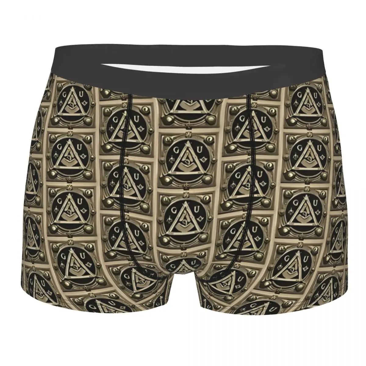 Man Boxer Shorts Panties Original Freemasonry Symbol Masonic Breathable Underwear Homme Fashion Plus Size Underpants