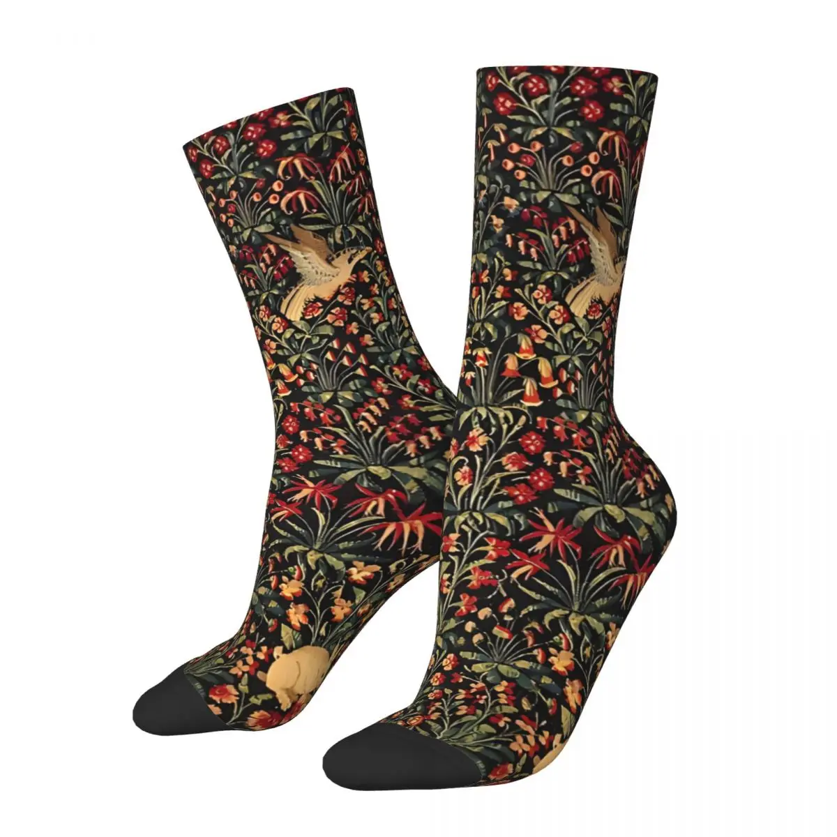 Retro Medieval Tapestry Men's compression Socks Unisex Harajuku Seamless Printed Novelty Crew Sock