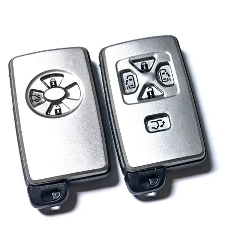 2pcs Smart Keyless Shell for Toyota Noah Voxi Alphard Estima Vellfire Smart Card Remote Car Key Case Fob 3/5 Button