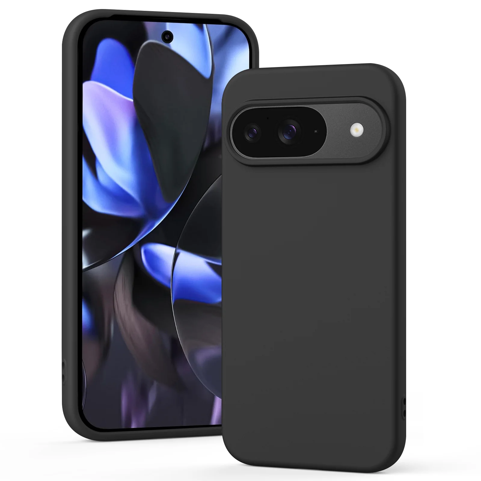 Funda de silicona líquida suave para Google Pixel 9/9 Pro, funda protectora de TPU con sensación de piel suave para Google Pixel 9 Pro/9