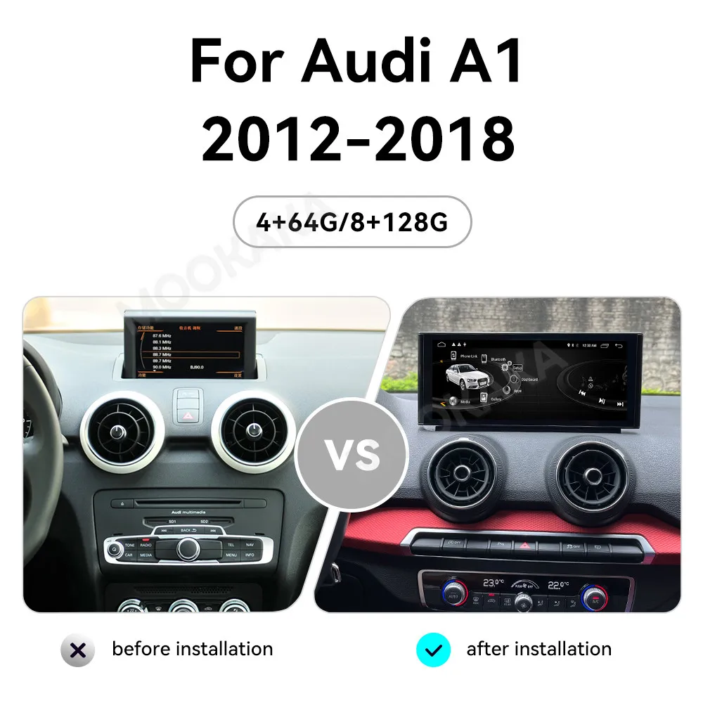 10.25 Inch Screen Car Radio For Audi A1 2012-2018 Android Auto GPS Navigation Multimedia Video Player Stereo Receiver Head Unit view 2