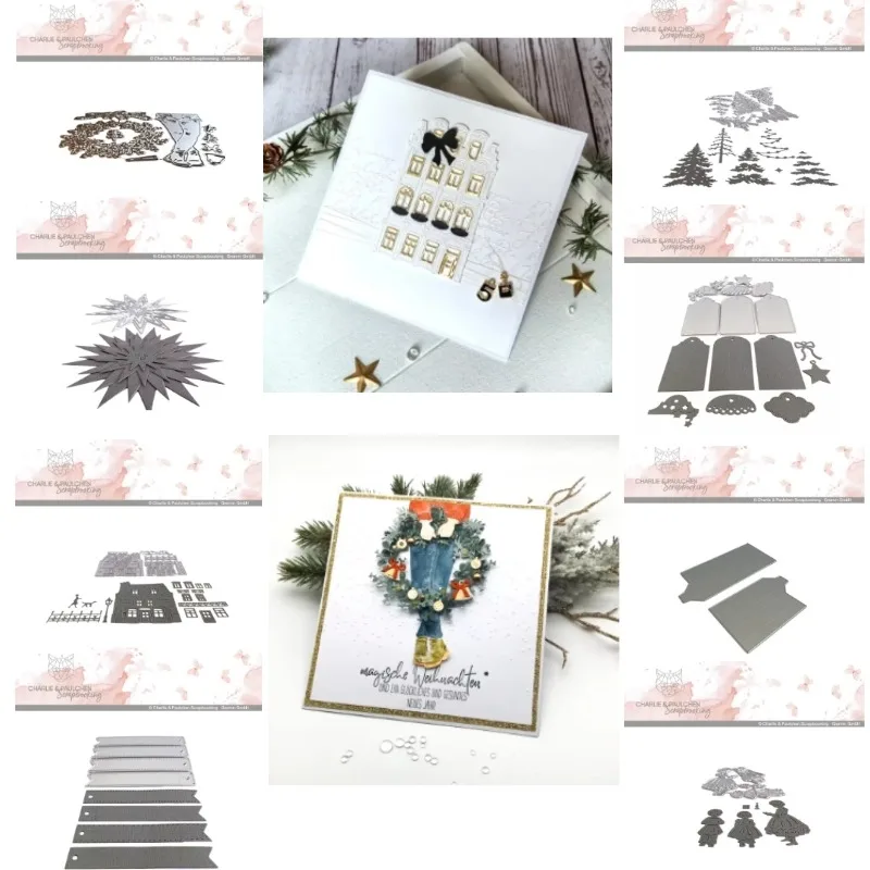 Little Christmas Paris Stempel und Schablonen Neuerscheinung 2026 Scrapbook-Tagebuch-Dekoration Schablone Prägevorlage DIY Grußkarte