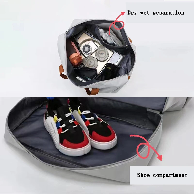 Travel Luggage Bag Man Oxford Waterproof Duffel Boston Handbag Multifunctional Dry Wet Separation Sports Gym Shoulder Bag Men