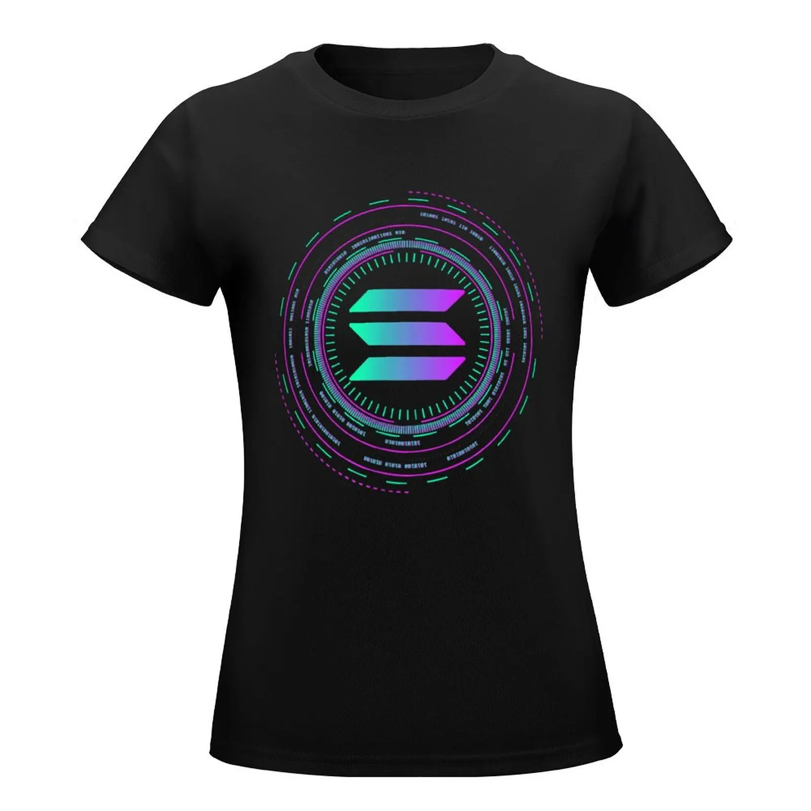 Solana cryptocurrency Solana SOL T-Shirt tees graphics female Womens graphic t shirts