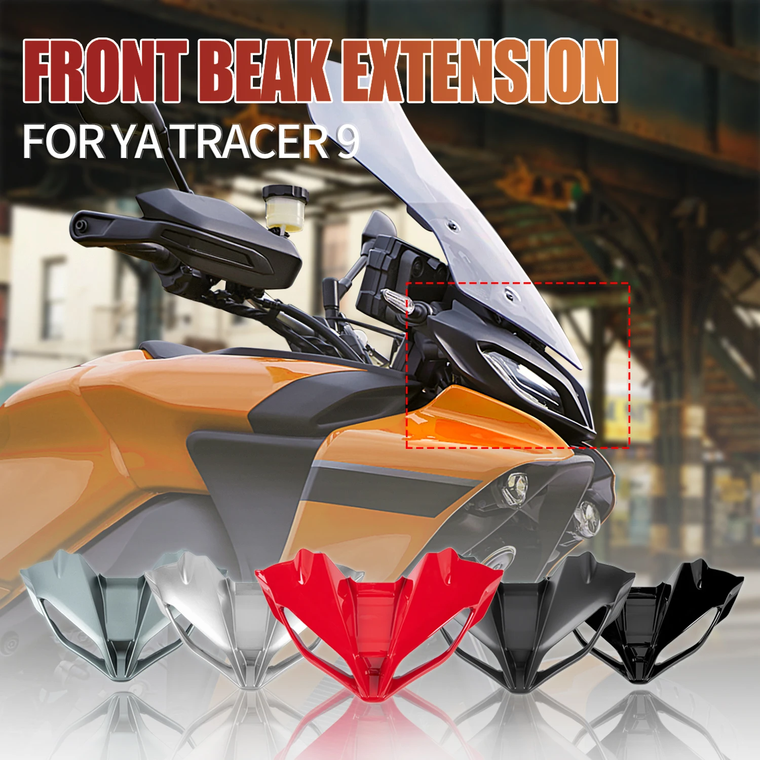 

Front Beak Extension for Yamaha Tracer 9/GT 2021-2022 Front Wheel Fender Beak Nose Cone Extension Cover Extender Cowl TRACER9