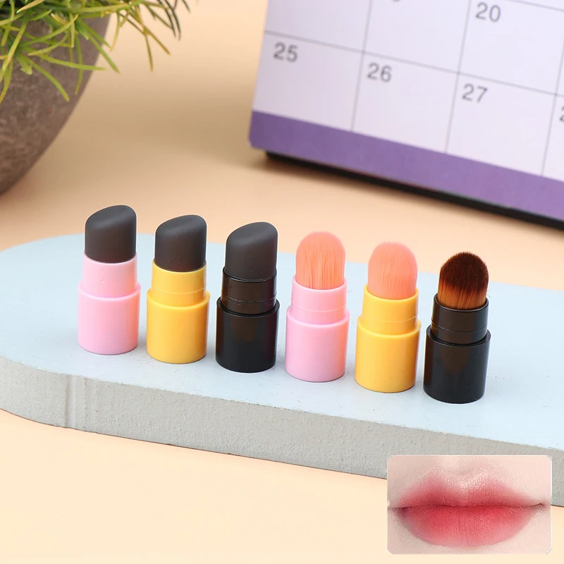 Silicone Lip Brush Angled Concealer Makeup Brush Tool Portable Round Head Like Fingertips Q Soft Lipstick Brush Concealer Brush