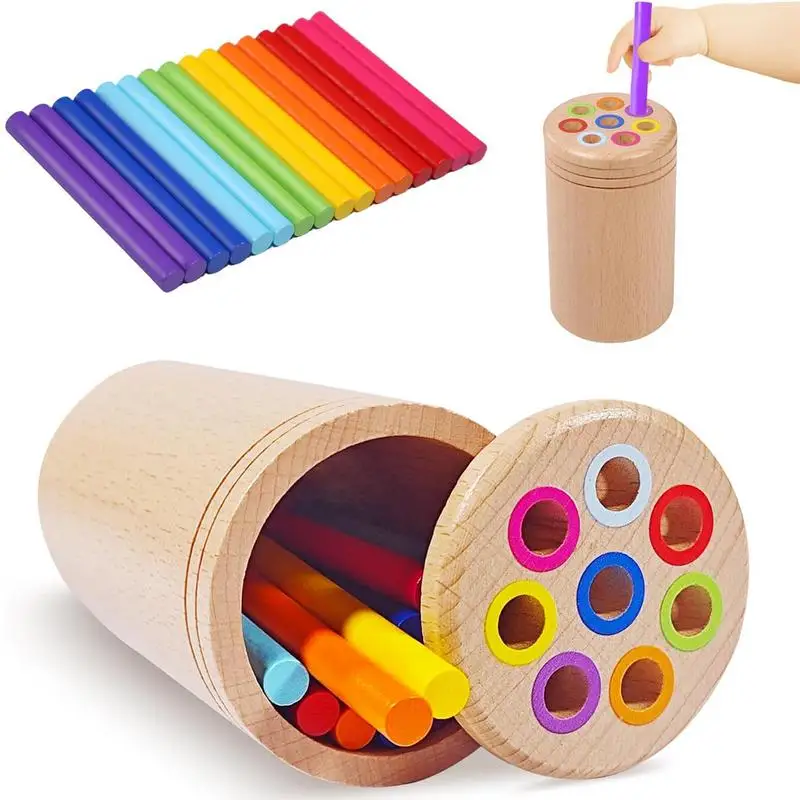 Giocattoli per l'ordinamento dei colori Ordinamento dei colori Attività di apprendimento in età prescolare Apprendimento in legno Ordinamento dei colori Giocattoli educativi fini