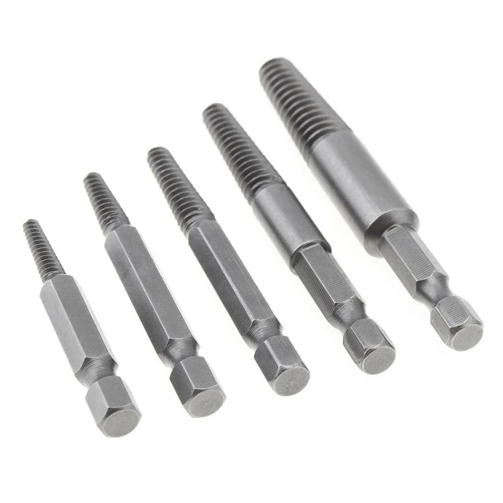 

Extension Rod Hex Screw Extractors Rusted Silver 1/4 Inch Shank 6.35mm Bolt Remover For Broken Screws Replacement