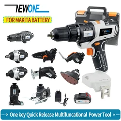 Cordless Brushless Dill with Recip Saw Jig saw Circular Saw Chainsaw Oscillating Tool Sander Screw Driver  For makita Battery