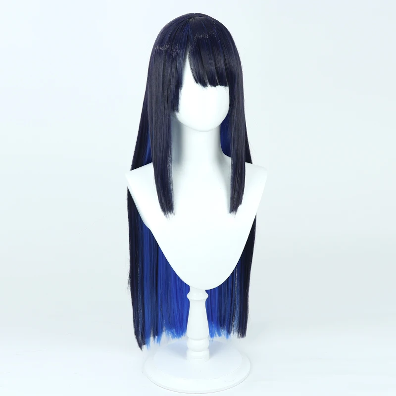 Jomae Saori Cosplay Wig 75cm Black Blue Mixed Blue Long Hair Synthetic Women Wig Heat Resistant Hair High Quality Wigs