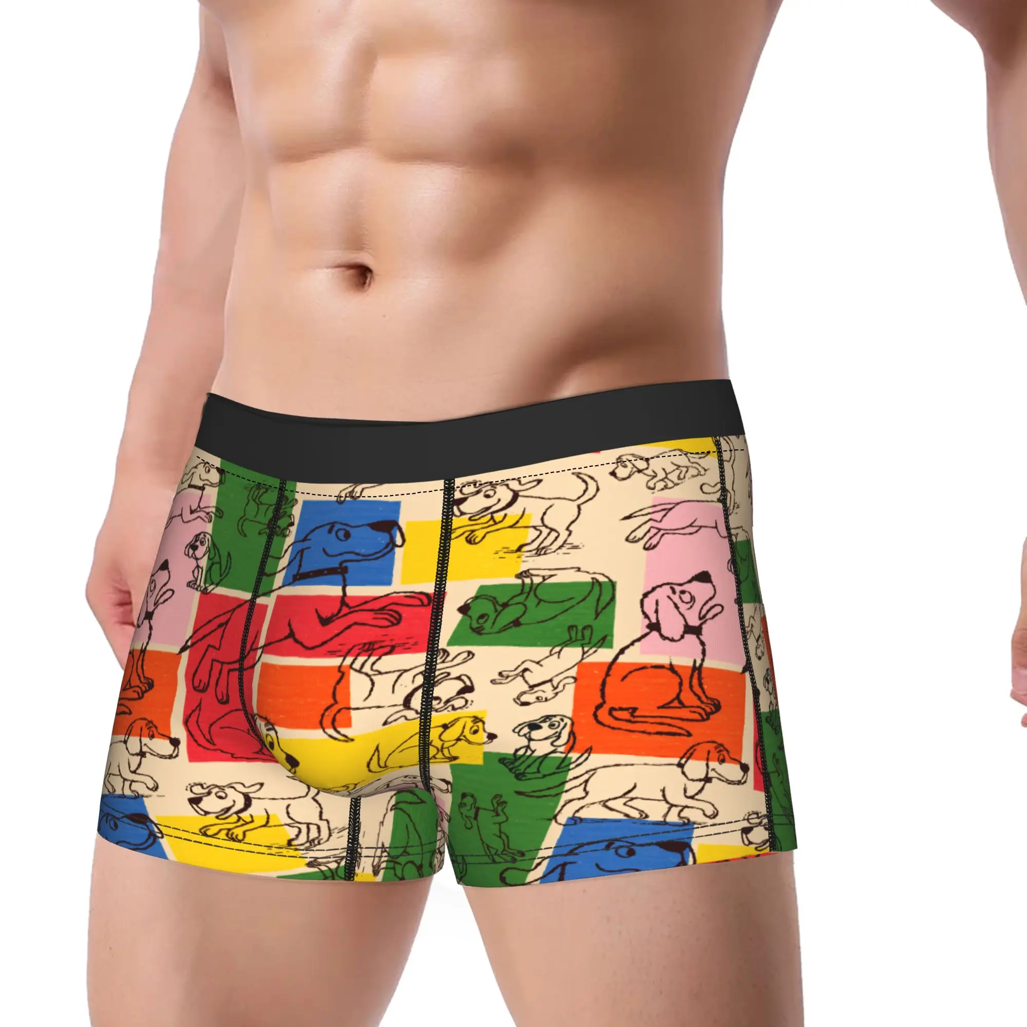 

C-Clifford Red Dog Underwear Comfortable Underpants Design Boxer Brief For Men 3D Pouch Plus Size Trunk