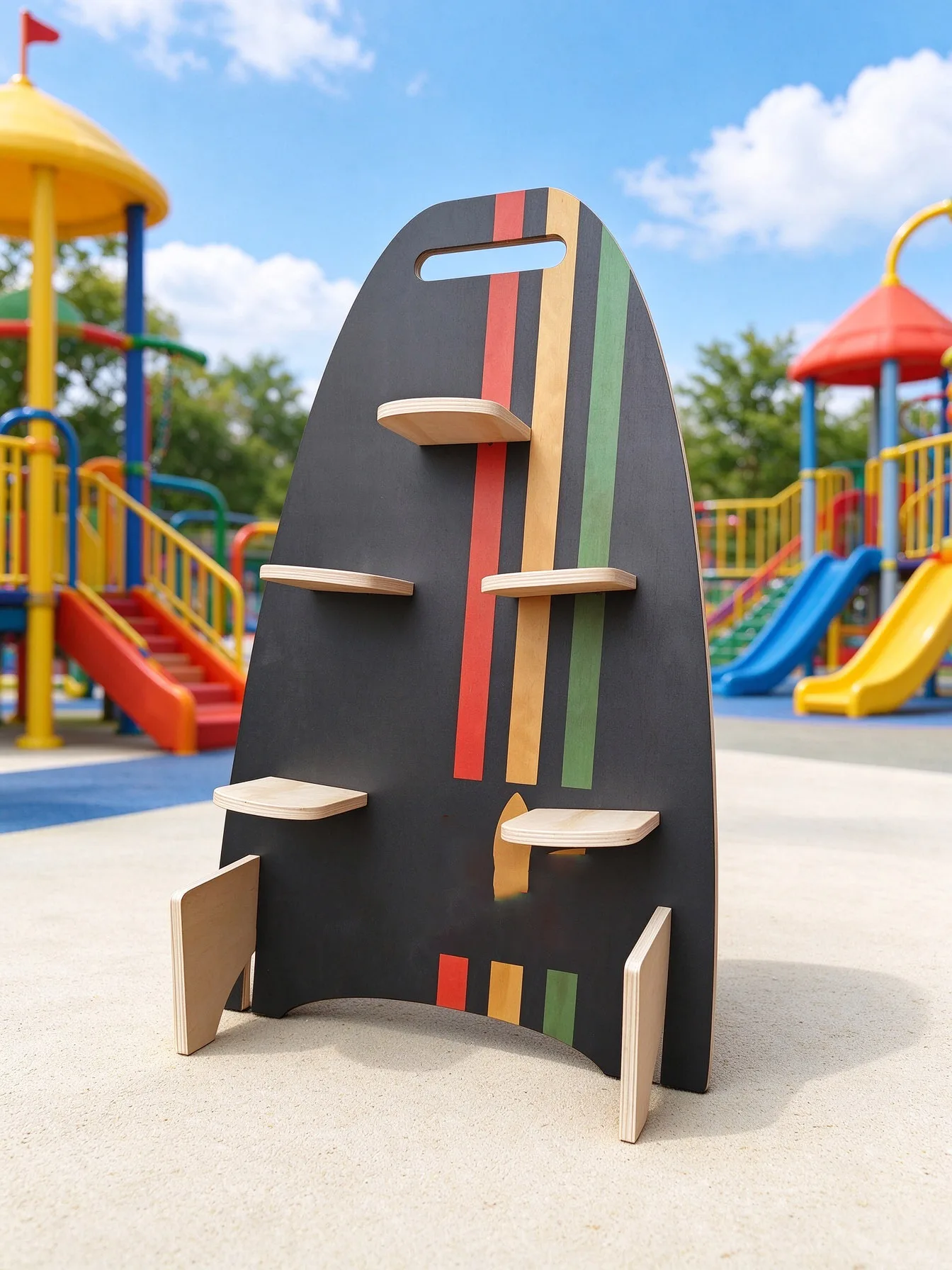 Carnival-Style "Surf" Beanbag Toss Game Stand—Also Usable As A Display Rack—With Customizable Graphics