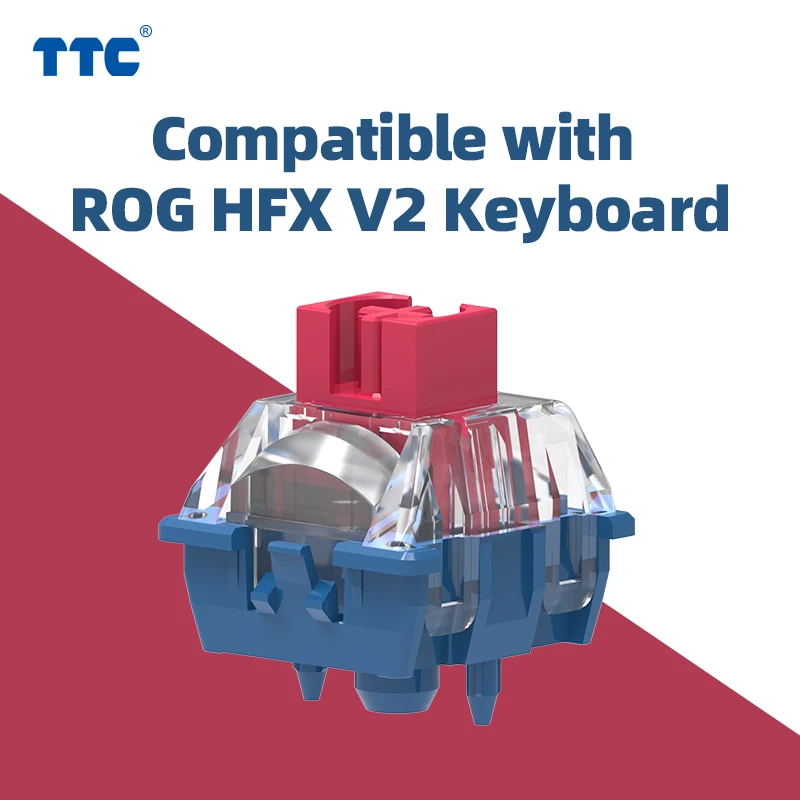 

(Совместим с ROG HFX V2) TTC Golden Magnetic HE Switch, предварительно смазанным линейным гладким переключателем клавиатуры