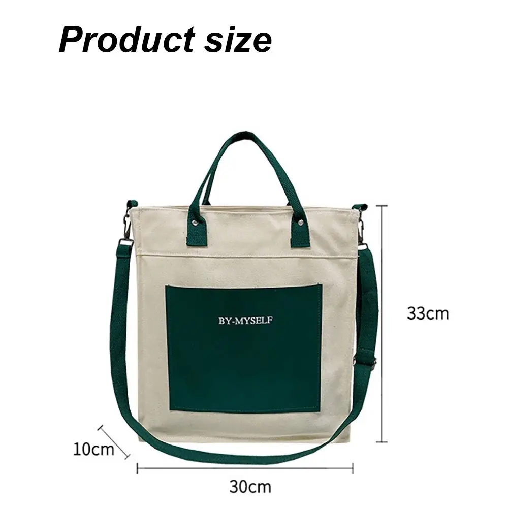 Large Capacity Tote Bag Colorful Canvas Soft Commuting Bag Washable Durable Crossbody Bag Women