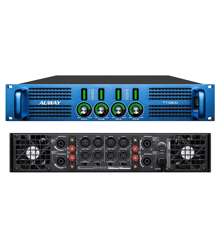 

Customize Different Color TTV4800 Professional Power Amplifiers Dj 4 Channel Class H 1200w in 4ohms