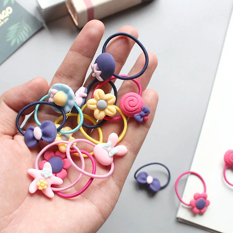 20PCS Children Hair Ties Headdress Not Hurt Girls Scrunchies Elastic Hair Band Kids Hair Rope Rubber Band Set Hair Accessories