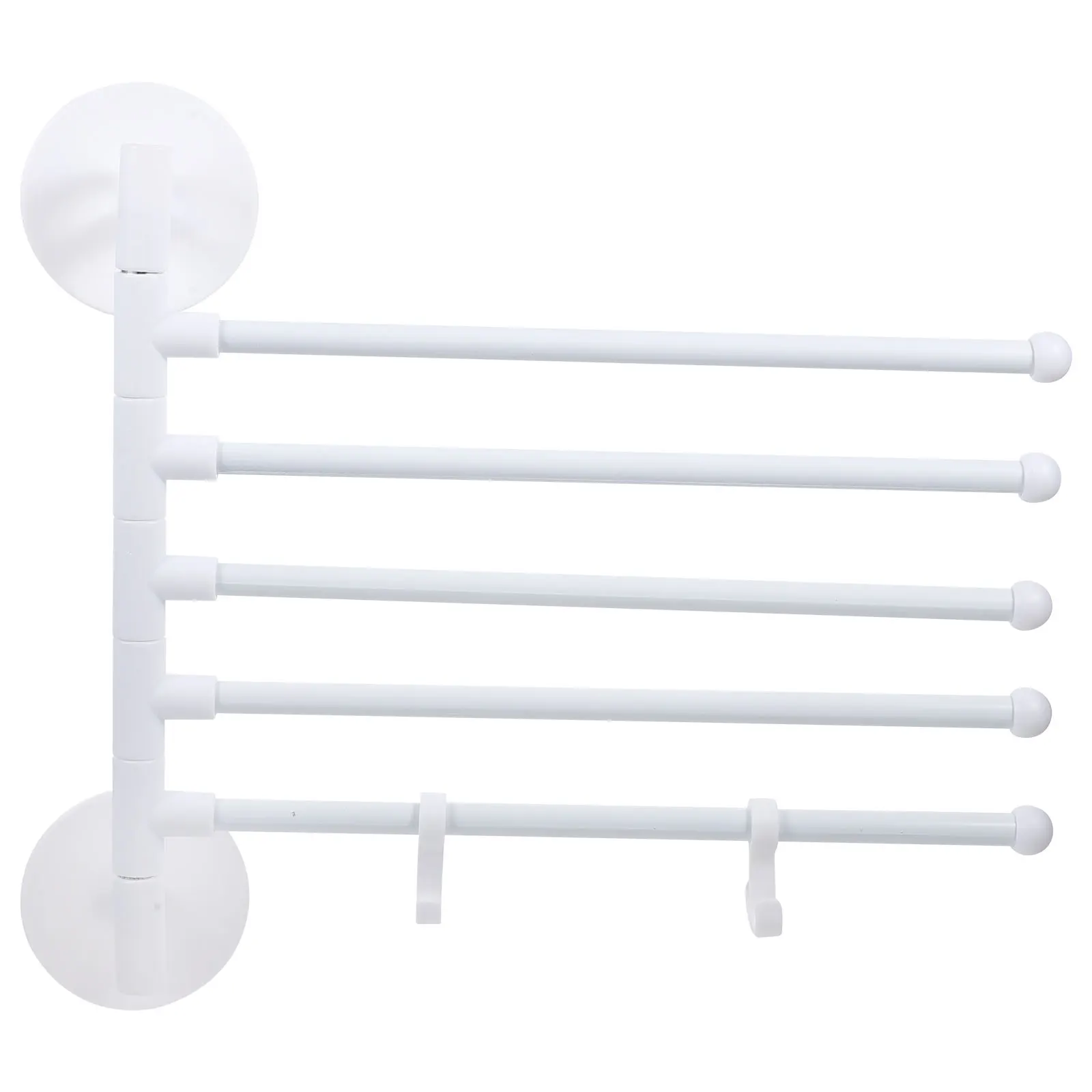

Rotating Towel Bar Double Rod Short Size Bathroom Organizer Wall Mount Punch Free 304 Stainless Towel Holder For Bath