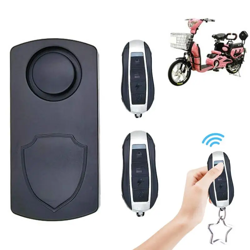 Wireless Bike Alarm With Remote Bicycle Motion Sensor Alarm Anti-lost Warning Alarm Sensor With Remote For Bike Motorbike