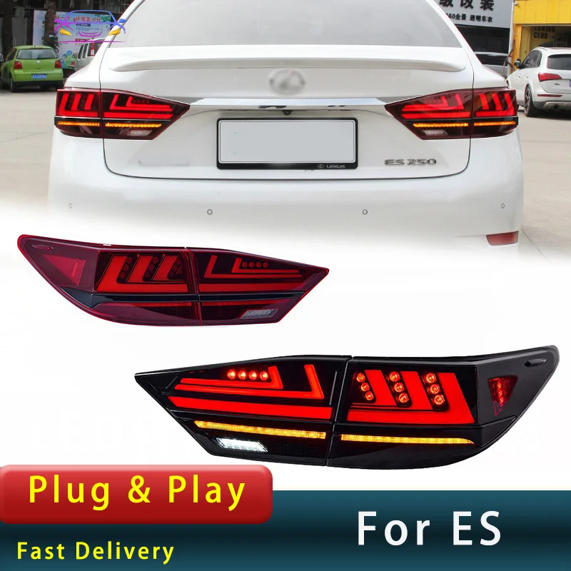 Car Tail Lamp For  Lexus ES250 ES300H ES350 2013-2021 Led Upgrade Start Up Animation Rear Taillamp Assembly Auto Accesssory