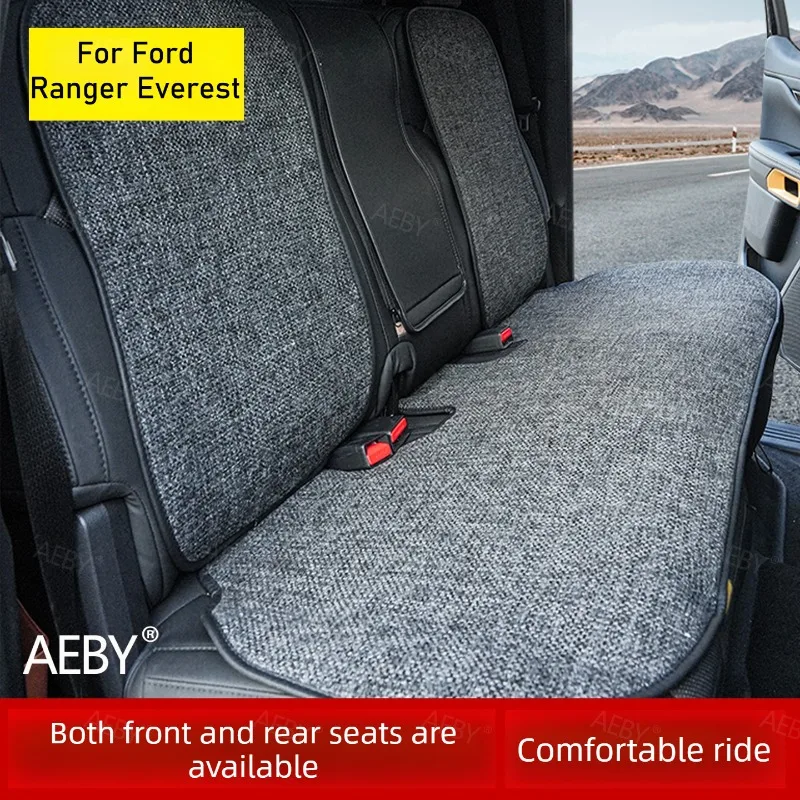 

For Ford Ranger Everest 2015-2021 linen car seat cover,Ice Silk Car Seat Cushion Summer Cooling Universal Fit,Anti-slip